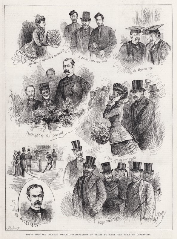 Real Colegio Militar, Oxford, Presentación de Premios por SAR el Duque de Connaught (grabado) de Alfred Gish Bryan