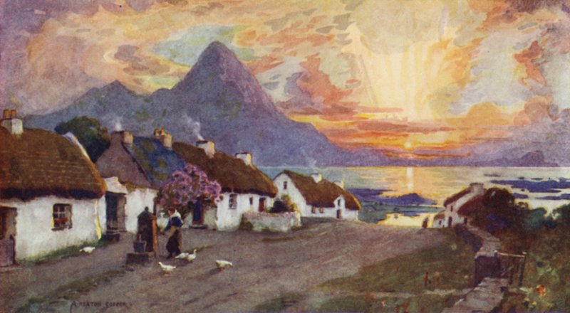 Croag Patrick y Clew Bay, Westport, Condado de Galway de Alfred Heaton Cooper