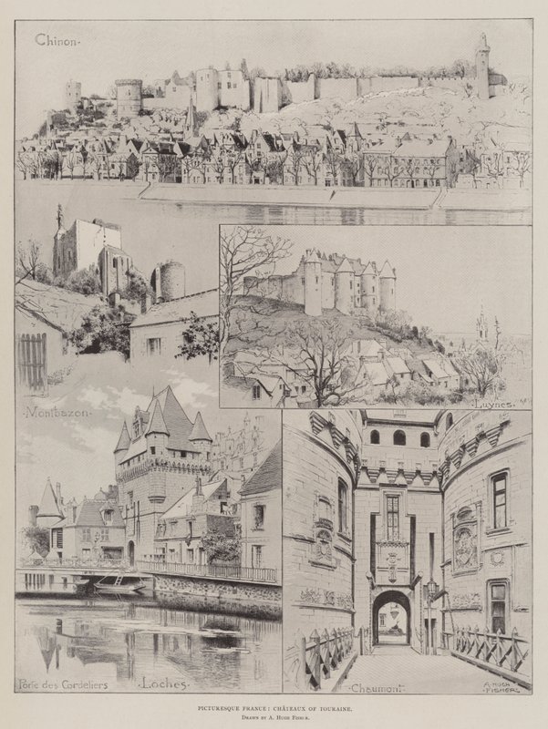 Francia pintoresca, castillos de Touraine de Alfred Hugh Fisher