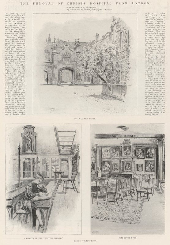 La mudanza del Hospital de Cristo de Londres de Alfred Hugh Fisher