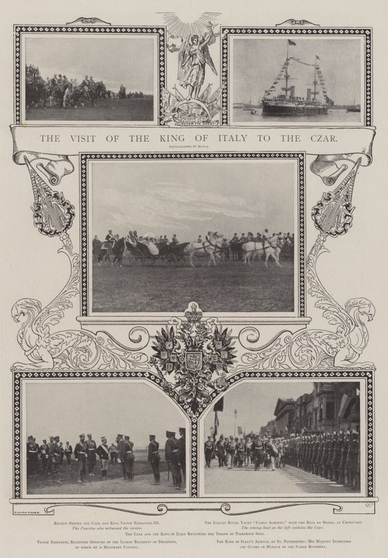 La visita del Rey de Italia al Zar de Alfred Hugh Fisher