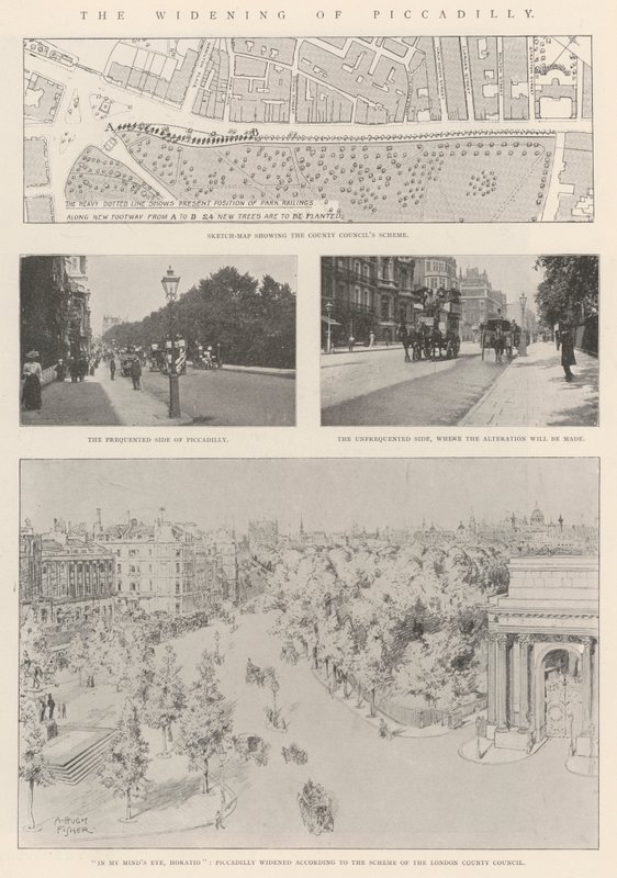 La ampliación de Piccadilly de Alfred Hugh Fisher
