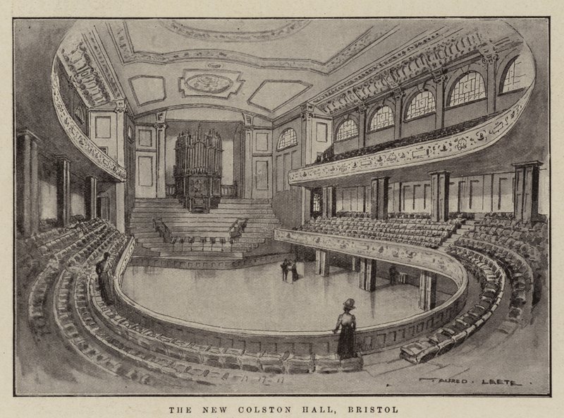 El nuevo Colston Hall, Bristol de Alfred Leete