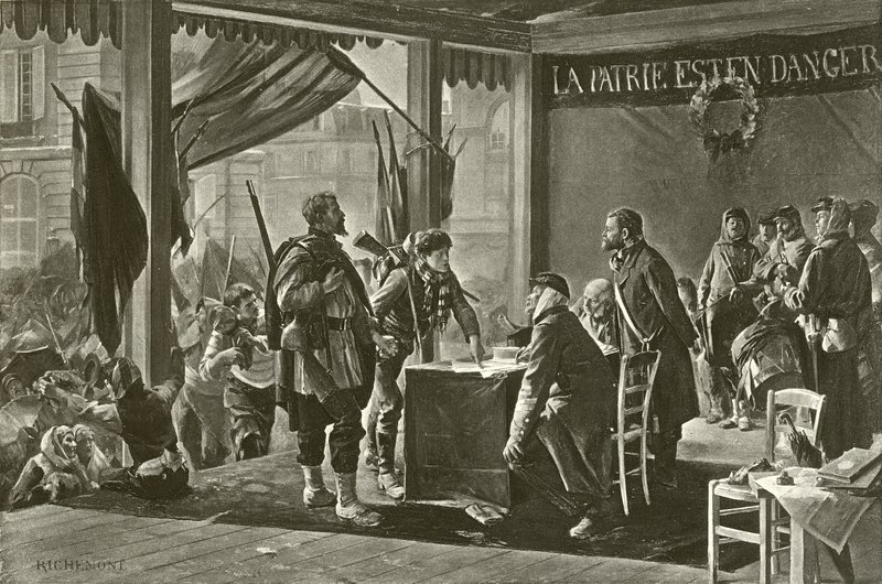 El enrolamiento de voluntarios, 1870 de Alfred Paul Marie Richemont
