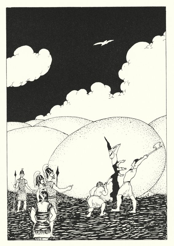 Historia verdadera de Lucian: El huevo de Halcyon (grabado) de Alfred Payne Garnett