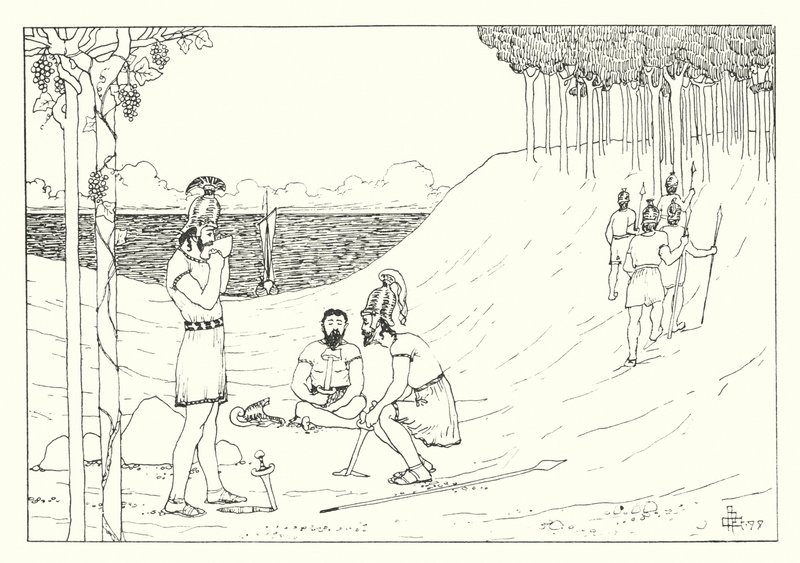 Una historia verdadera de Lucian: La isla del queso (grabado) de Alfred Payne Garnett