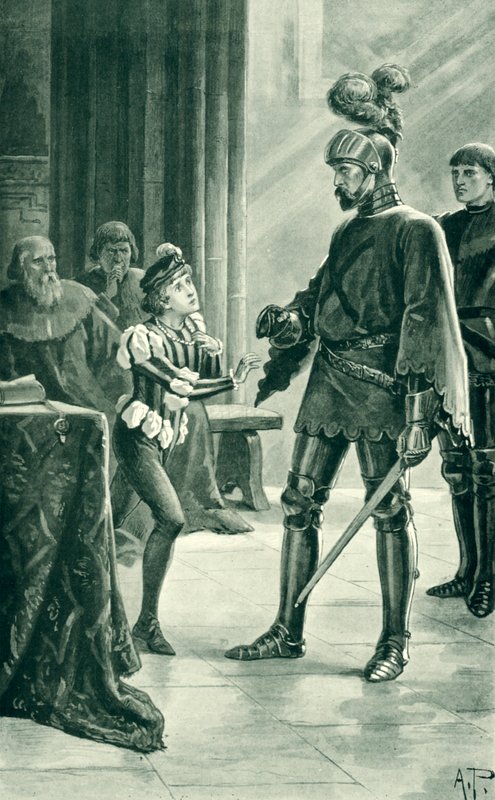 Almirante Sir Andrew Wood y James IV, ilustración de 