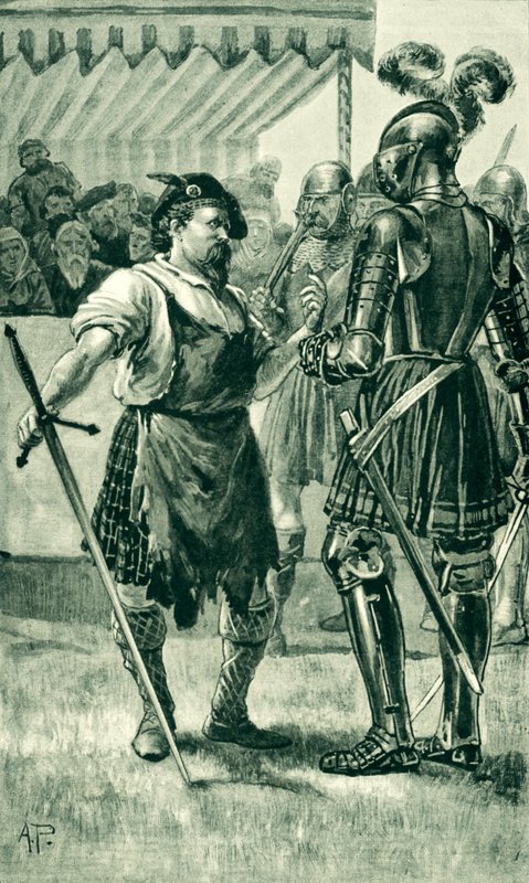 Der Waffenschmied bietet seine Dienste im Kampf an von Alfred Pearse