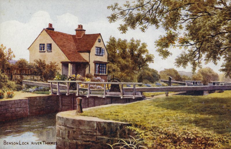 Benson Lock Río Támesis de Alfred Robert Quinton