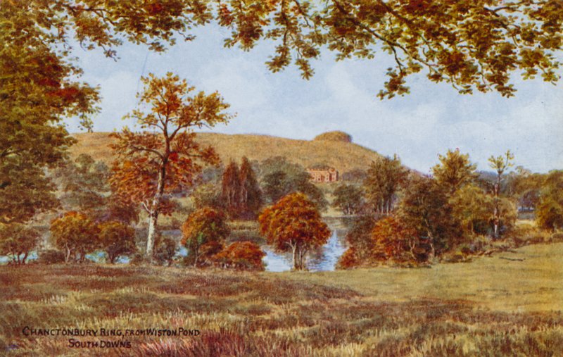 Chanctonbury Ring, desde Wiston Pond, South Downs de Alfred Robert Quinton