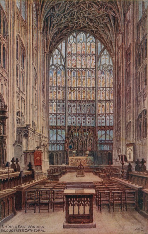 Coro y ventana este, Catedral de Gloucester de Alfred Robert Quinton