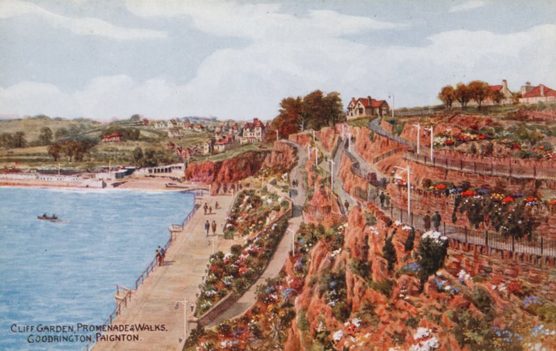 Jardín del acantilado, paseo y caminatas, Goodrington, Paignton de Alfred Robert Quinton