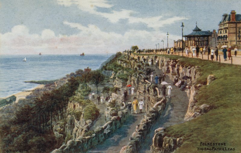 Folkestone, Camino Zig Zag y Leas de Alfred Robert Quinton