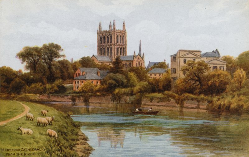 Catedral de Hereford, desde el río de Alfred Robert Quinton