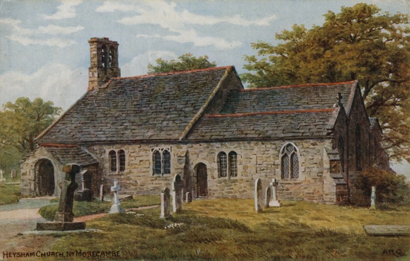 Iglesia de Heysham, cerca de Morecambe de Alfred Robert Quinton
