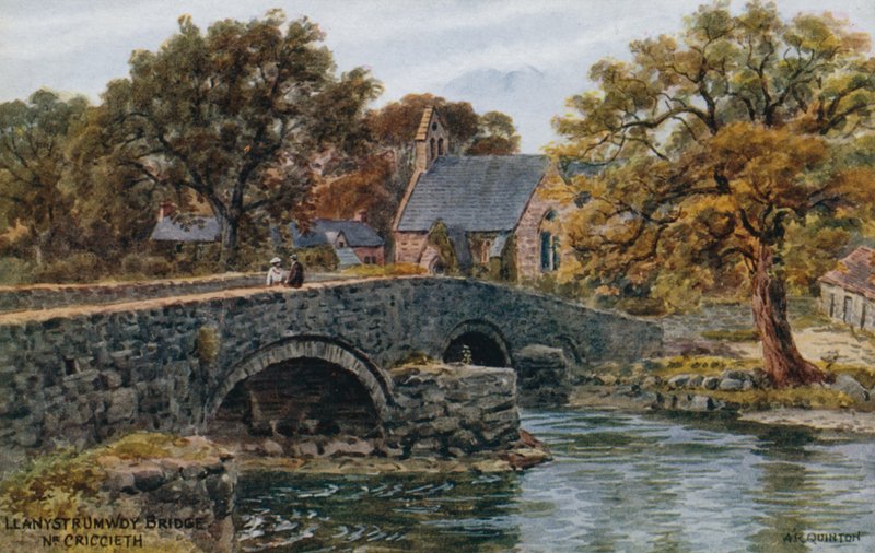 Puente Llanystrumwdy, cerca de Criccieth de Alfred Robert Quinton