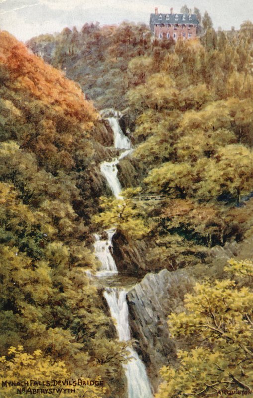 Cascadas de Mynach, Puente del Diablo, cerca de Aberystwyth de Alfred Robert Quinton