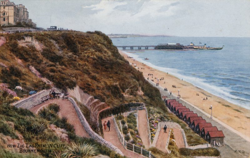 Nuevo camino zigzag, W Cliff, Bournemouth de Alfred Robert Quinton