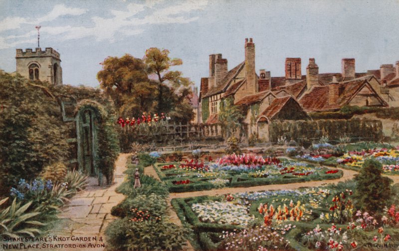 El jardín de nudos de Shakespeare, New Place, Stratford-on-Avon de Alfred Robert Quinton