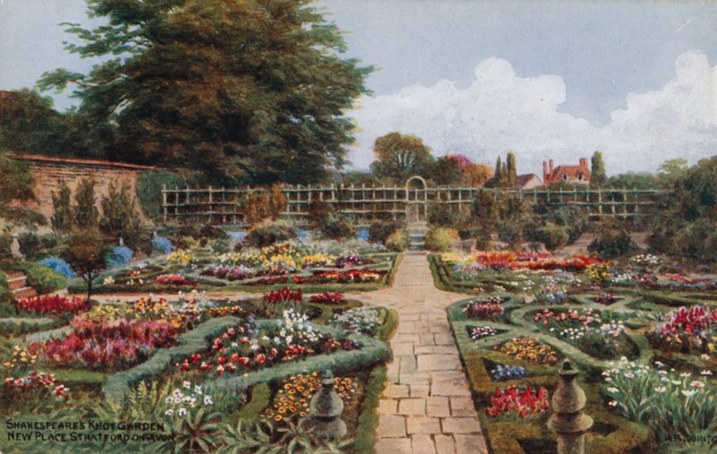 El jardín de nudos de Shakespeare, New Place, Stratford-on-Avon de Alfred Robert Quinton
