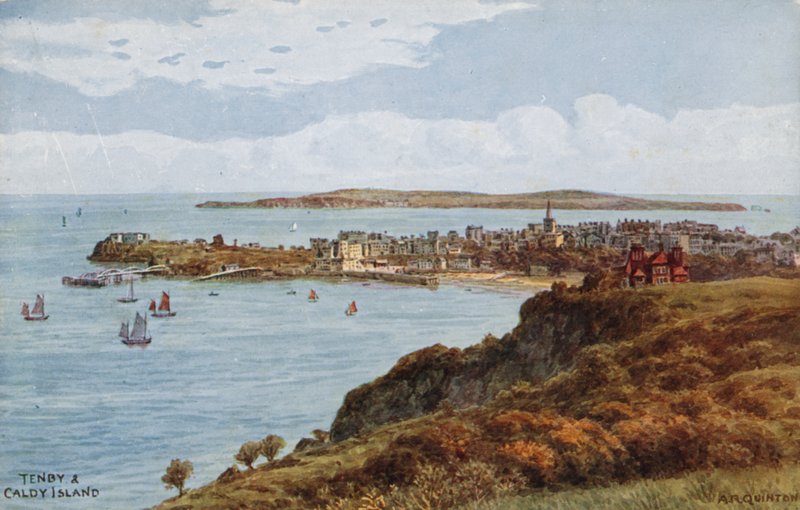 Tenby y la Isla Caldy de Alfred Robert Quinton
