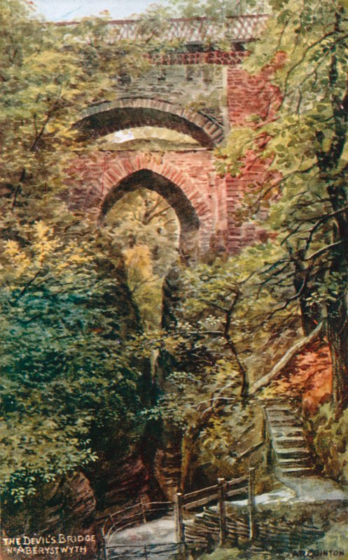 El Puente del Diablo, cerca de Aberystwyth de Alfred Robert Quinton