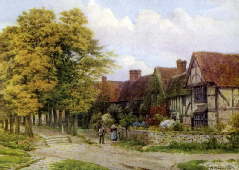 El Priorato, Steventon, Berks (litografía a color) de Alfred Robert Quinton