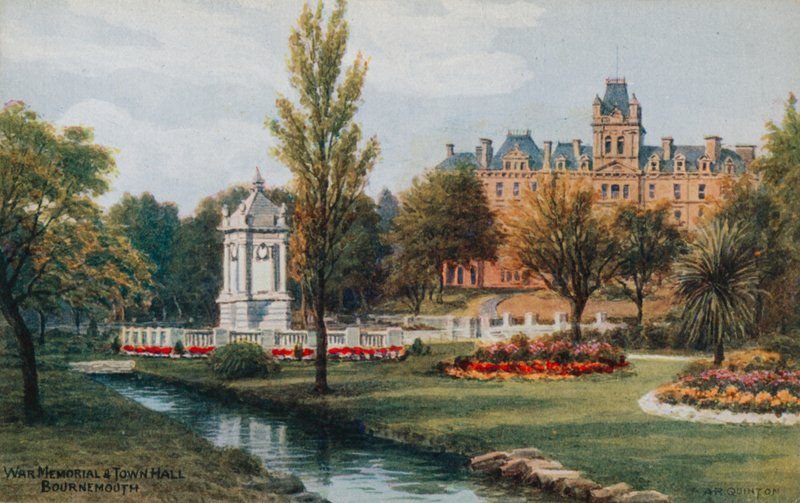 Monumento de guerra y Ayuntamiento, Bournemouth de Alfred Robert Quinton