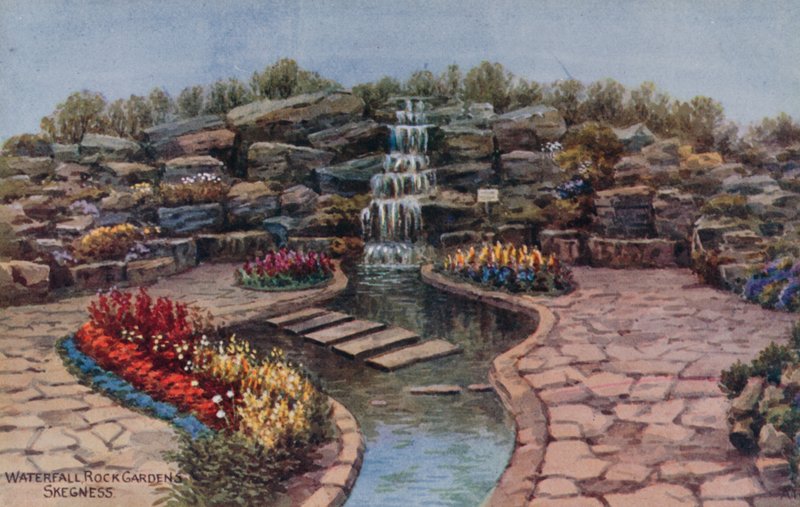 Cascada, Jardines de Roca, Skegness de Alfred Robert Quinton