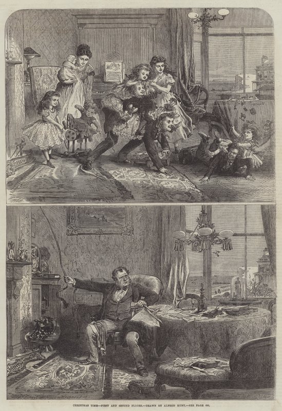 Tiempo de Navidad, primer y segundo piso de Alfred William Hunt
