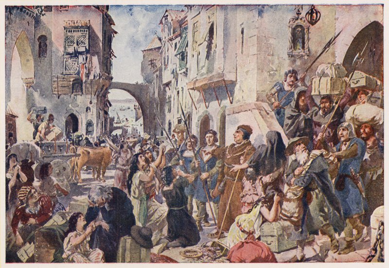 Expulsión de los judíos de Portugal de Alfredo Roque Gameiro