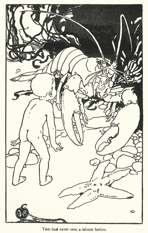 Ilustración para The Water-Babies de Charles Kingsley (litografía) de Alice Bolingbroke (after) Woodward