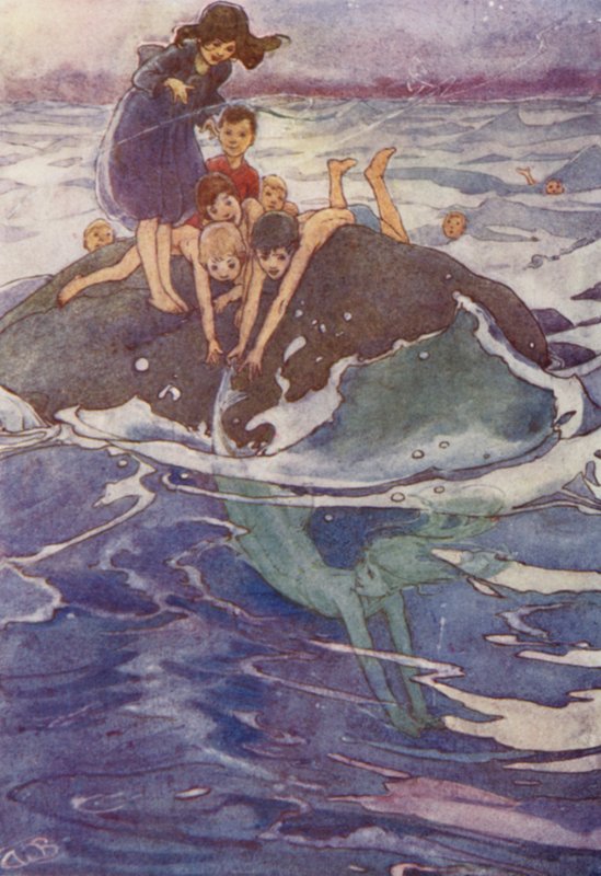 Ella se escapó de su agarre (litografía en color) de Alice Bolingbroke (after) Woodward