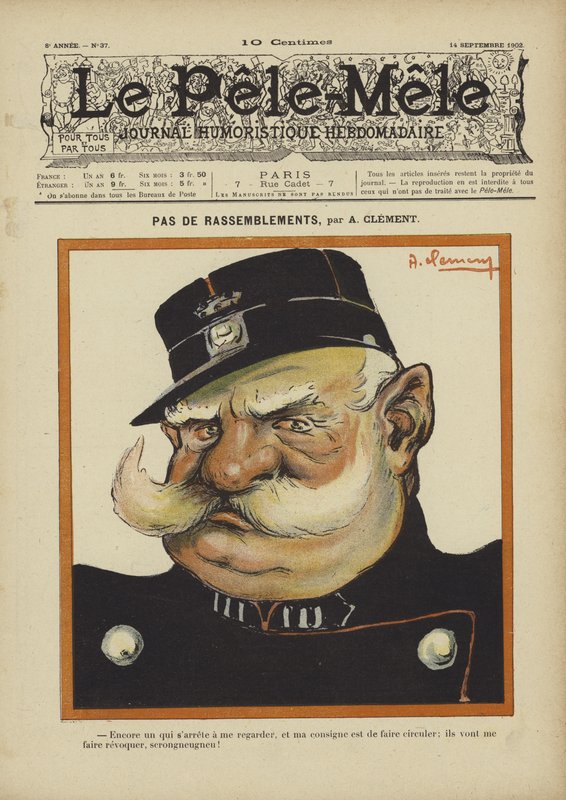 No hay reuniones. Ilustración para Le Pele-Mele, 1902 de Aline Clement