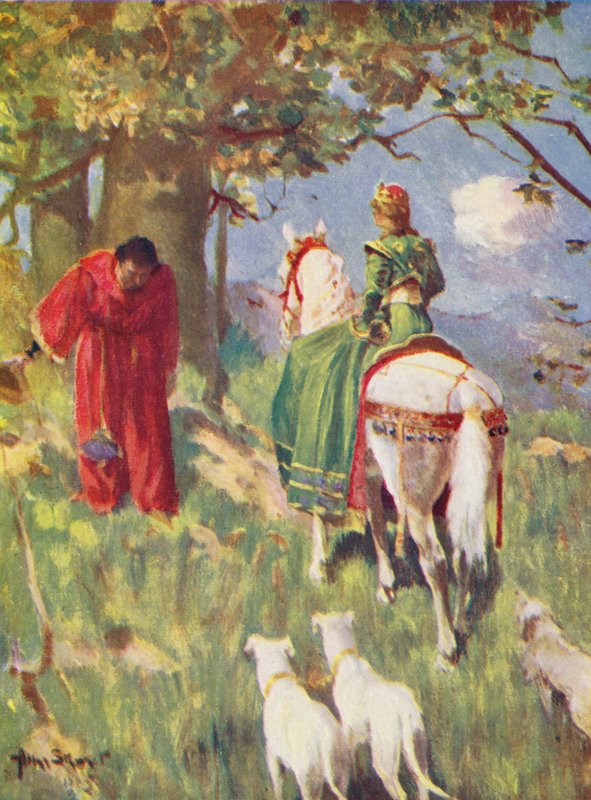Thomas el Rimador (litografía en color) de Allan Stewart