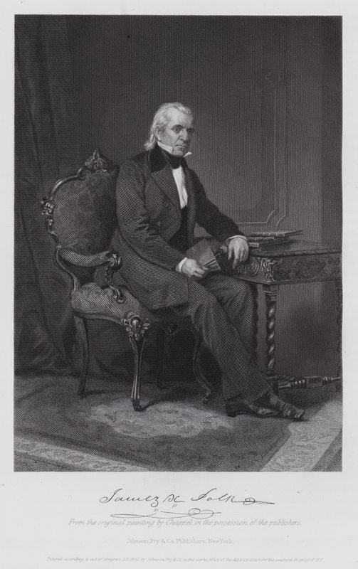 James Knox Polk (grabado) de Alonzo (after) Chappel