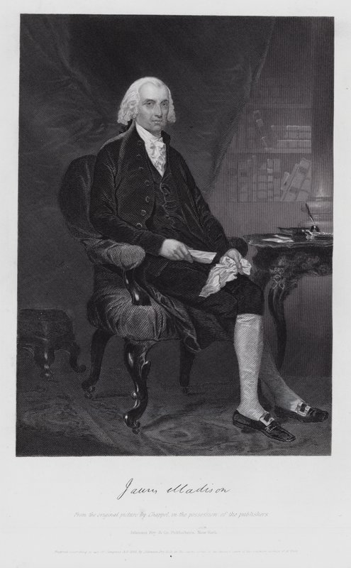 James Madison (grabado) de Alonzo (after) Chappel