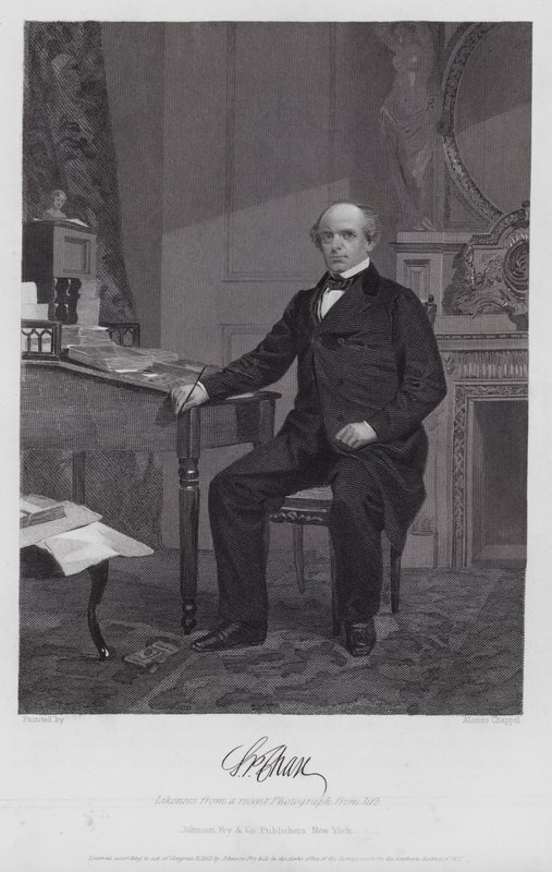 Salmon Portland Chase (grabado) de Alonzo (after) Chappel