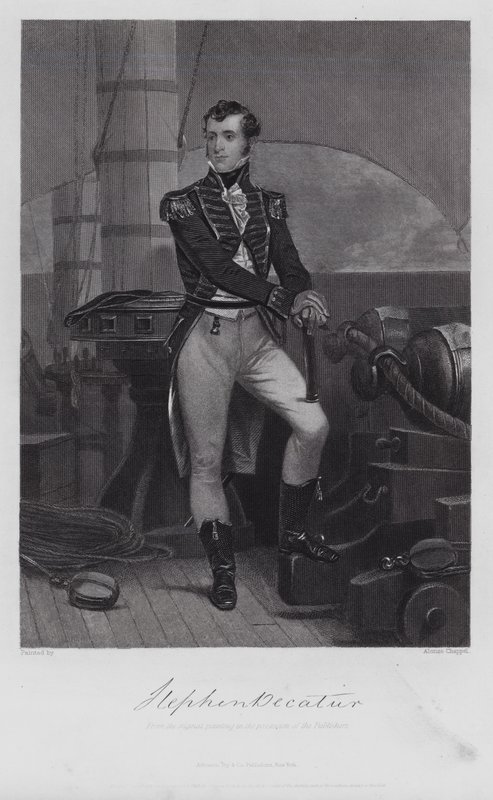 Stephen Decatur (grabado) de Alonzo (after) Chappel