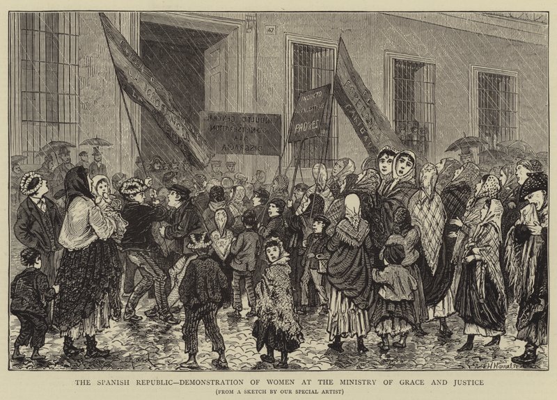La República Española, Manifestación de Mujeres en el Ministerio de Gracia y Justicia de Alphonse Adolphe Bichard