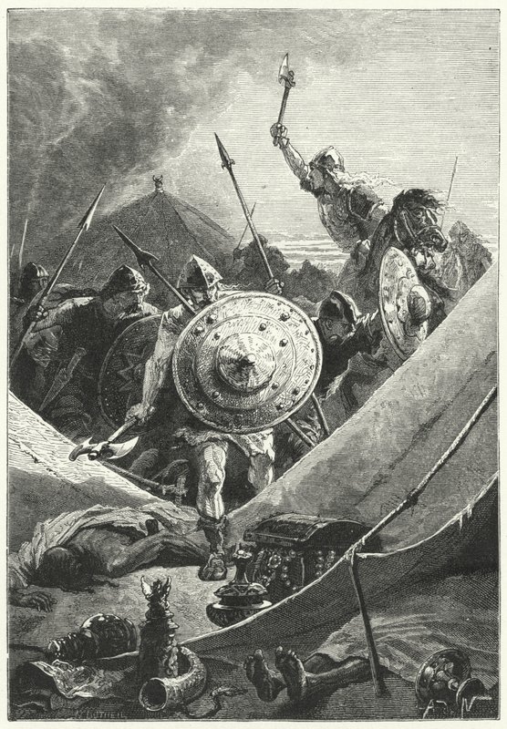Ataque a un campamento moro de Alphonse Marie de (after) Neuville