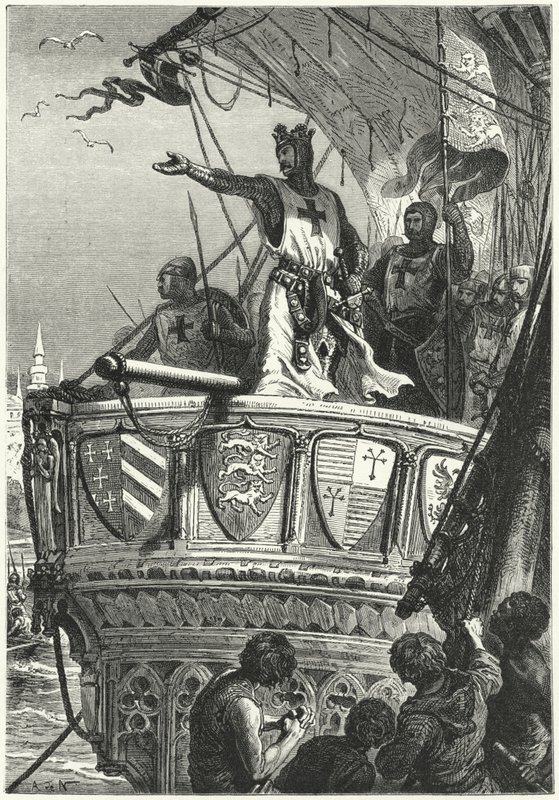 Retorno de los Cruzados de Palestina de Alphonse Marie de (after) Neuville