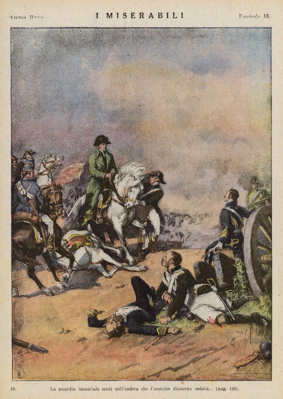 Ilustración para Los Miserables de Victor Hugo (litografía en color) de Ambrogio Lombardi