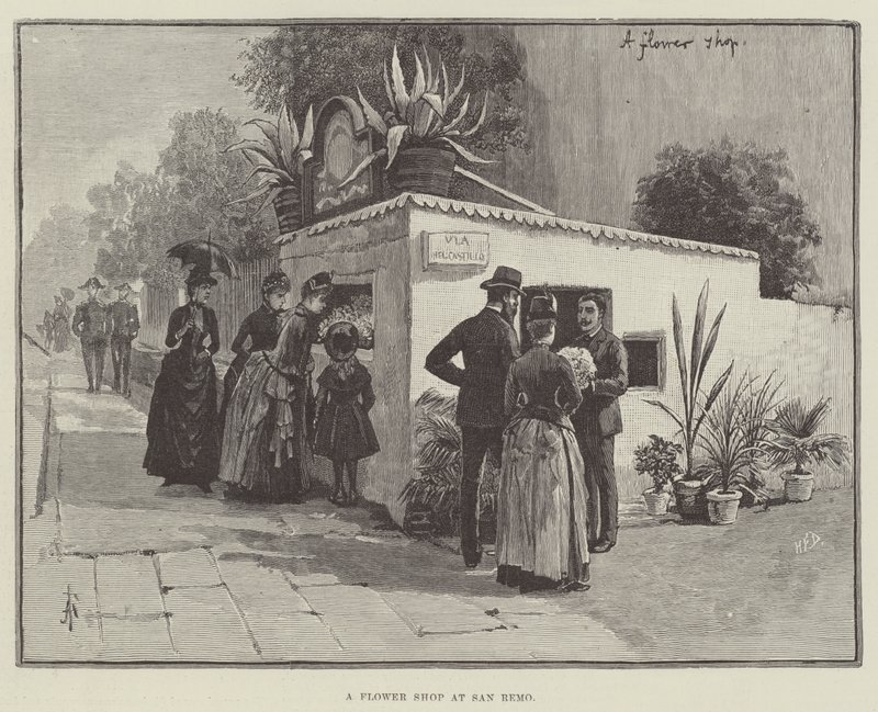 Una tienda de flores en San Remo de Amedee Forestier