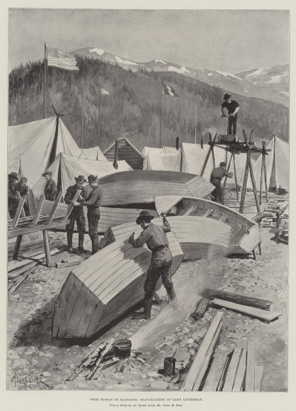 De Euston a Klondike, construcción de barcos en el lago Linderman de Amedee Forestier