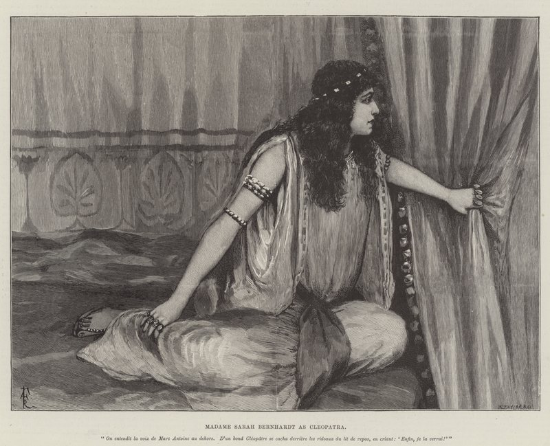 Madame Sarah Bernhardt como Cleopatra de Amedee Forestier