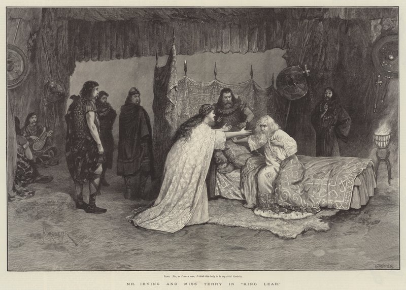 El Sr. Irving y la Srta. Terry en el Rey Lear de Amedee Forestier
