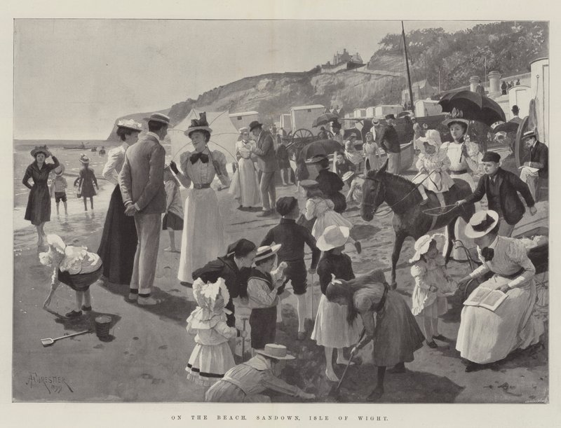 En la playa, Sandown, Isla de Wight de Amedee Forestier