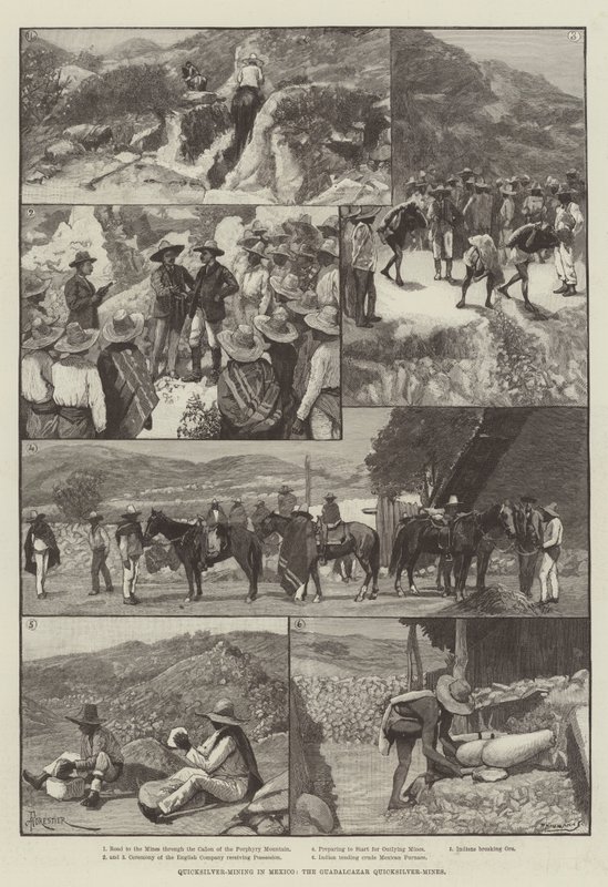 Minería de Mercurio en México, las Minas de Mercurio de Guadalcázar de Amedee Forestier