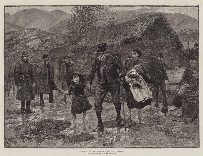 Escena en un desalojo irlandés en el condado de Kerry de Amedee Forestier